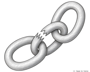 Frontend kettenglied gerissen